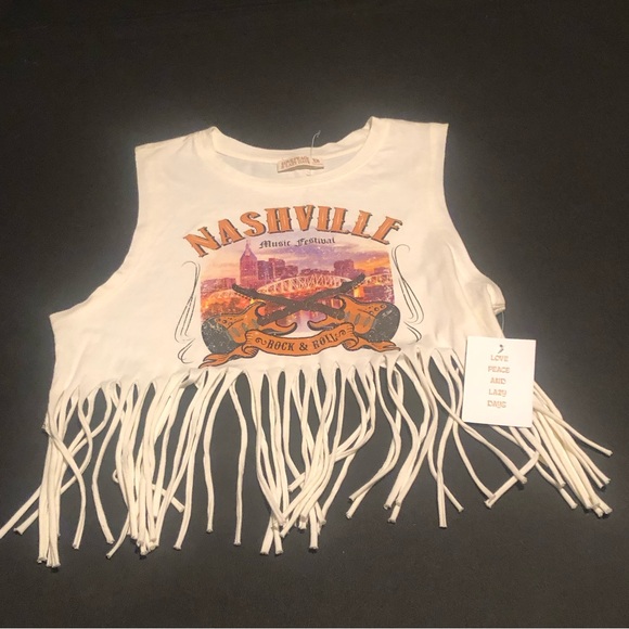 Love Peace and Lazy Days fringe shirt - Picture 4 of 5